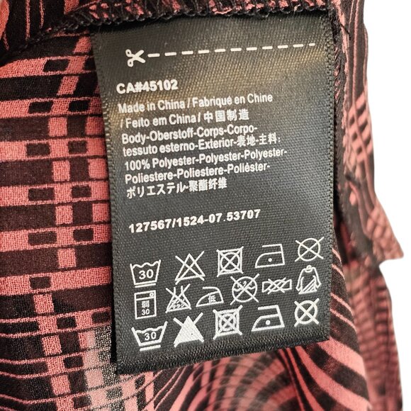 Maison Scotch Mauve Pink and Black Lightweight Geometric Blouse Sz 1 4 - Picture 8 of 10